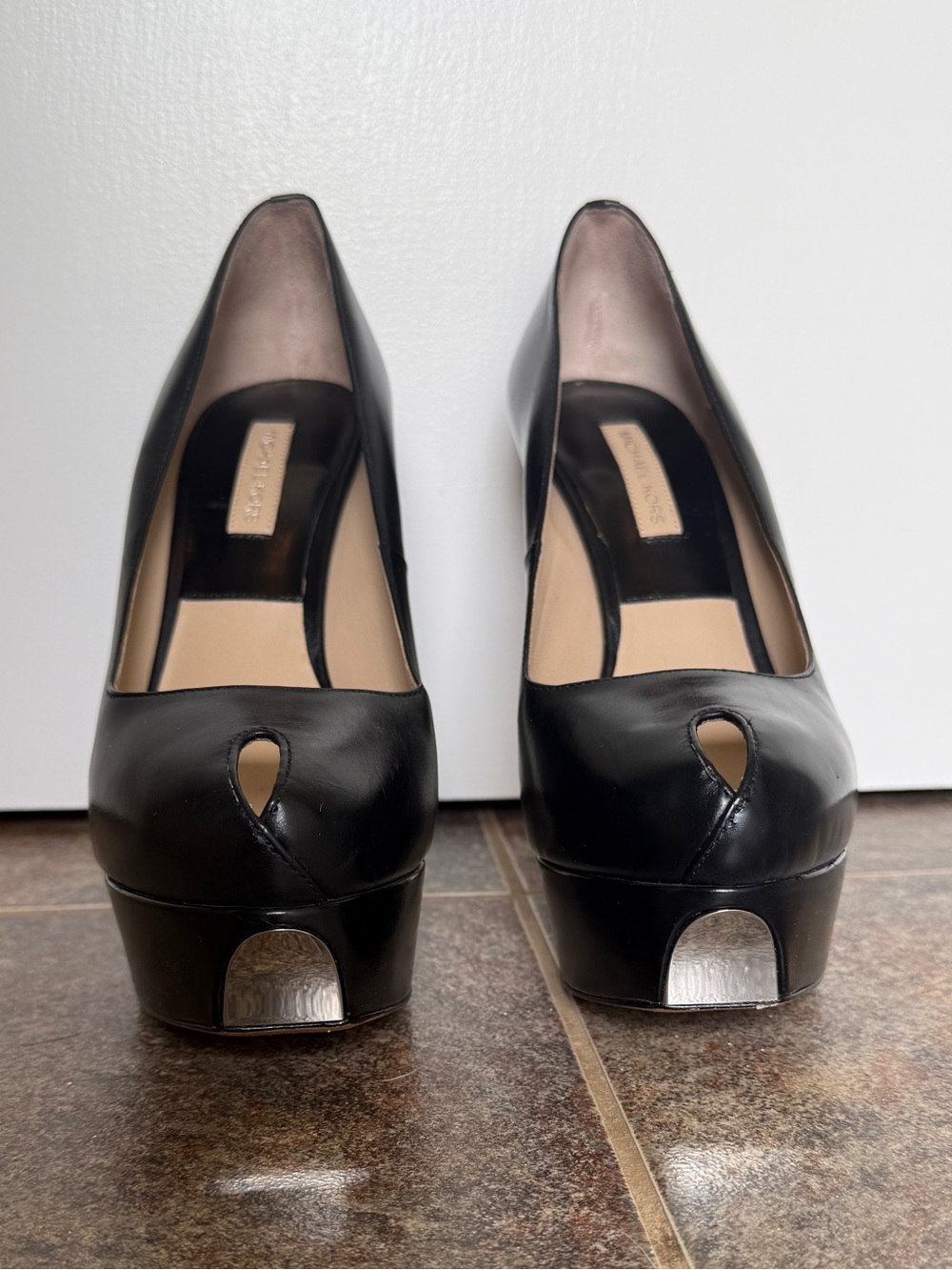 Michael Kors Black Leather Susana Platform Pumps